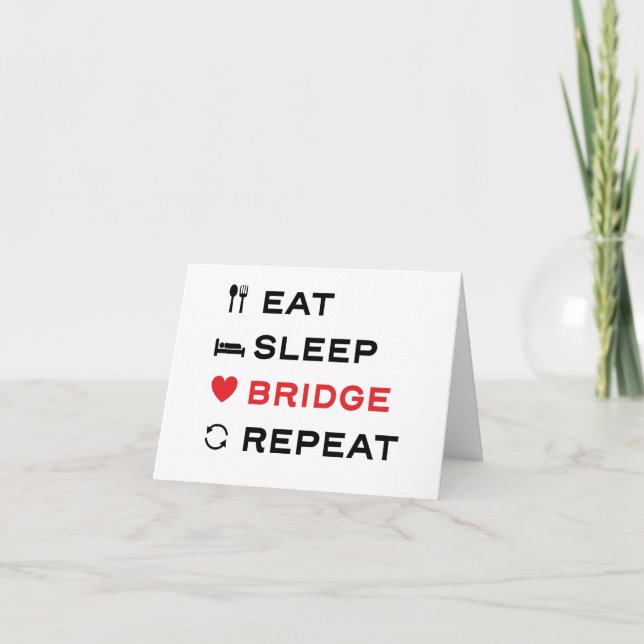 Tarjeta Come. Duerme. Puente. Repite. Para el puente dupli (Anverso)