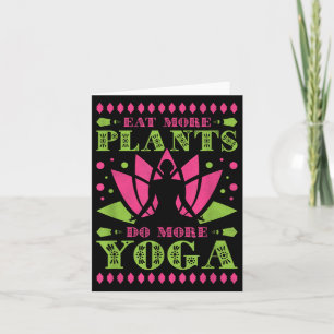 Tarjeta Come Más Plantas Haz Más Yoga, Vegano