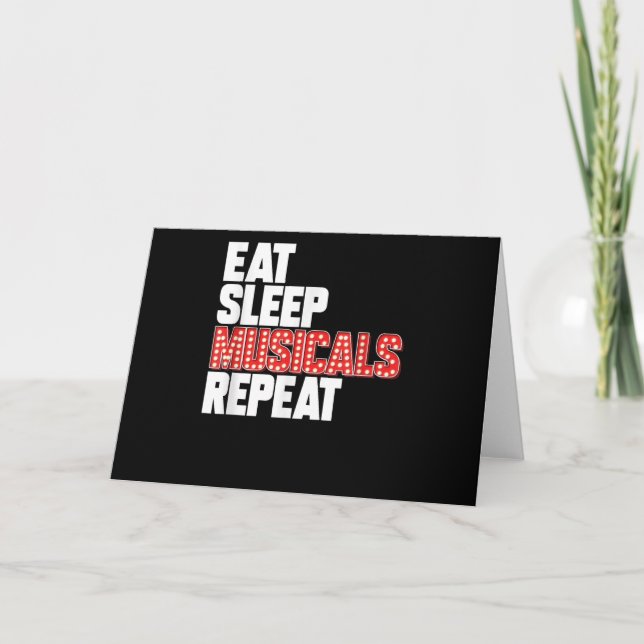 Tarjeta Come Musicales Duerme Repite Actor Broadway Actriz (Anverso)