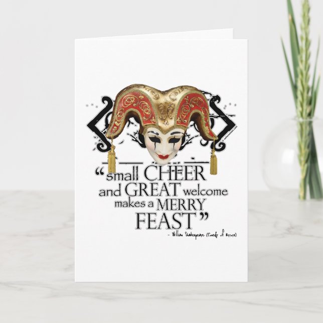 Tarjeta Comedia de la cita del banquete de los errores (Anverso)