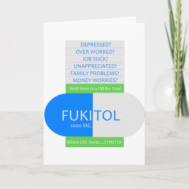 Tarjeta Comedic Get Well Soon (Anverso)