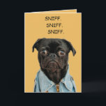 Tarjeta Comeditable Funny Sniffing Dog Birthday<br><div class="desc">Esta graciosa tarjeta de cumpleaños muestra una foto de un perro con las palabras "Franco. Sniff. Sniff" encima. También hay un mensaje editable en el interior de la tarjeta. Esta tarjeta se puede usar para cumpleaños, aniversario, disculpas, etc. Simplemente cambie el mensaje interno para adaptarlo a sus necesidades. También se...</div>