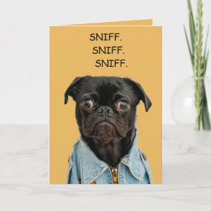 Tarjeta Comeditable Funny Sniffing Dog Birthday