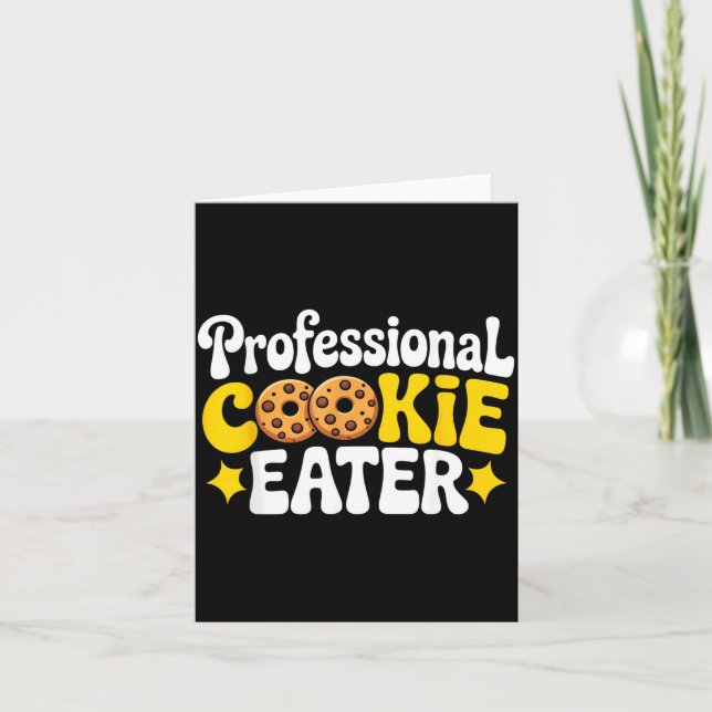 Tarjeta Comedor Profesional De Galletas Amante De Galletas (Anverso)