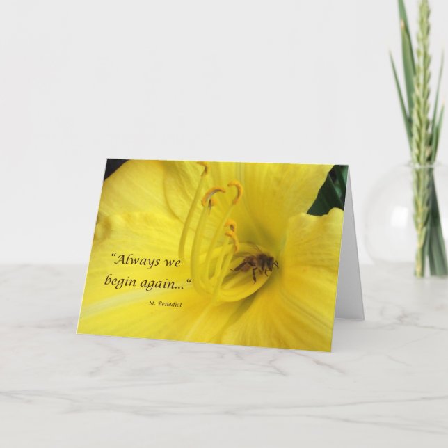 Tarjeta Comenzamos siempre otra vez… (Anverso)