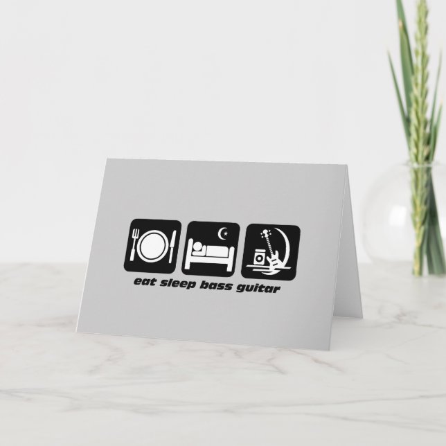 Tarjeta comer bajo de sueño guitarra (Anverso)
