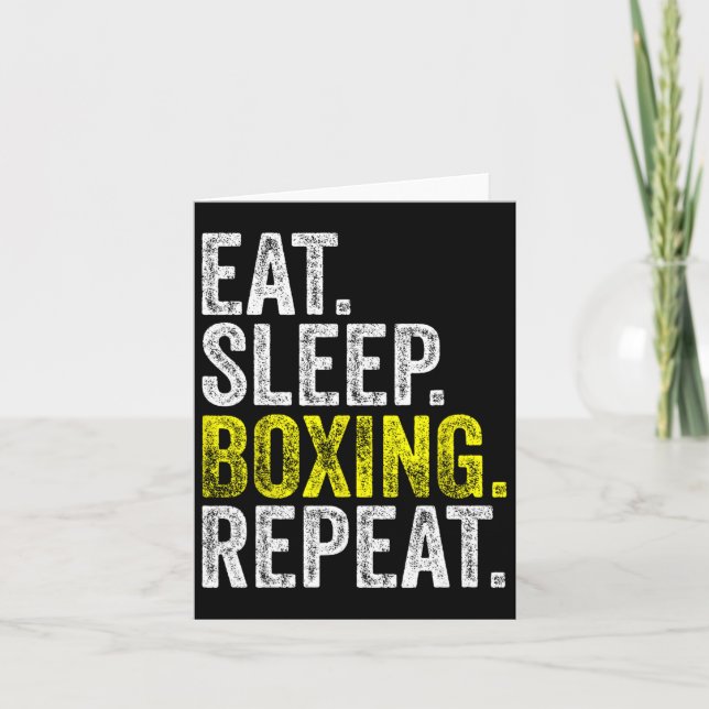 Tarjeta Comer Boxeo Sleep Boxing de repetición Boxer Lucha (Anverso)