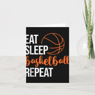 Tarjeta Comer Dormir Baloncesto Repetir Diversión Deporte