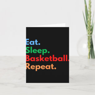 Tarjeta Comer Dormir Baloncesto Repetir Para Jugadores de