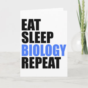 Tarjeta Comer Dormir Biología Repetir Biólogo Profesor Ens