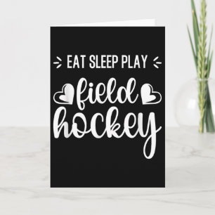 Tarjeta Comer Dormir Hockey sobre Césped Repetir Chicas Ju