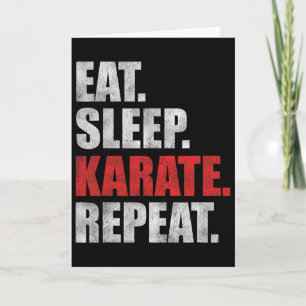 Tarjeta Comer Dormir Karate Repetir