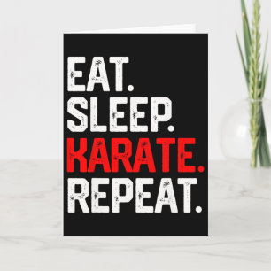 Tarjeta Comer Dormir Karate Repetir Camiseta Cl Artes Marc