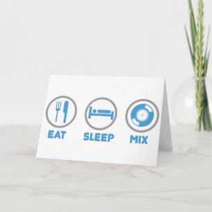 Tarjeta Comer, dormir, mezclar de nuevo - Decoración music