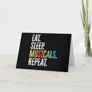 Tarjeta Comer Dormir Musicales Repetir