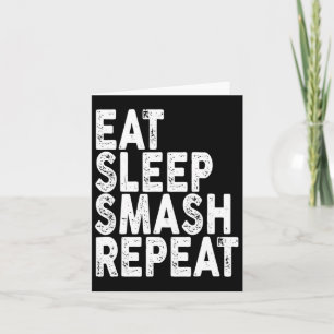 Tarjeta Comer Dormir Smash Repetir Tee de bádminton 