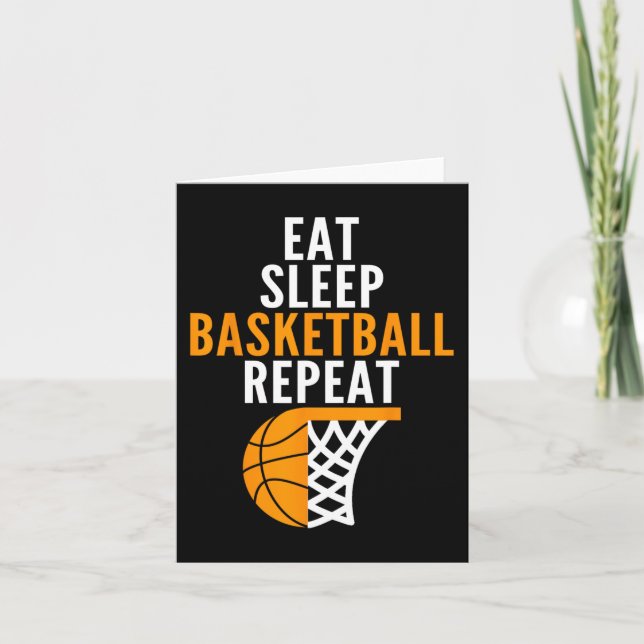 Tarjeta comer el sueño baloncesto de repetición jugadores  (Anverso)