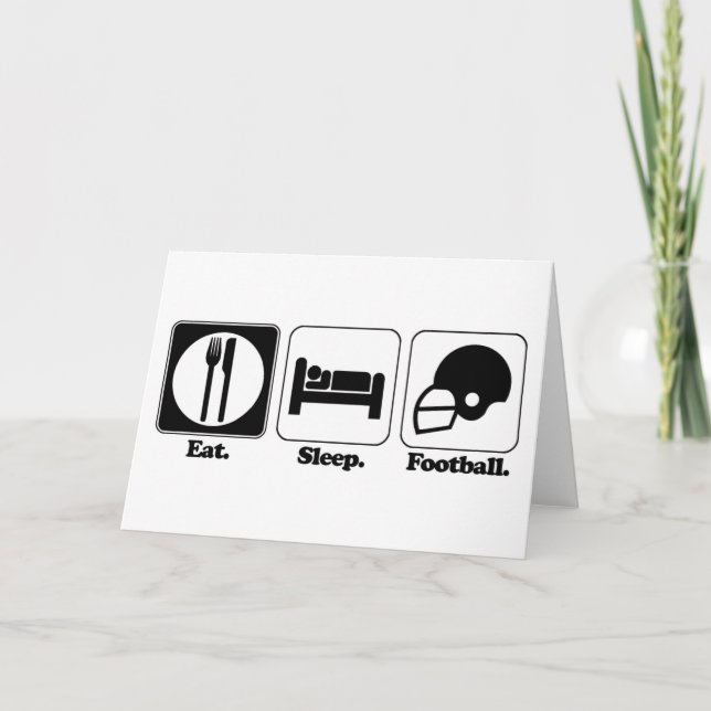 Tarjeta comer fútbol dormido (Anverso)