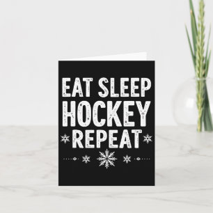 Tarjeta Comer hockey sobre sueño repetir divertida fiesta