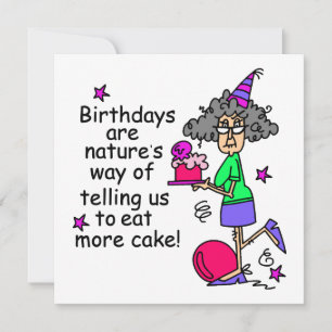 Tarjeta Comer más humor de cumpleaños de pasteles