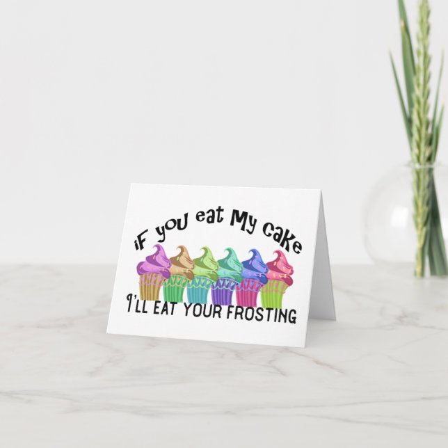 Tarjeta Comer mi pastel - pedido especial (Anverso)
