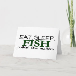 Tarjeta Comer pescado de sueño