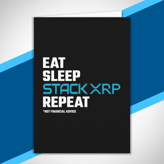 Tarjeta Comer Pila De Dormir Gracioso Meme De Crypto De XR (Subido por el creador)