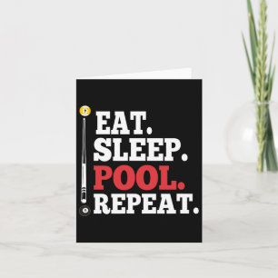 Tarjeta Comer Piscina de Sueño Repita Billiards Graciosos