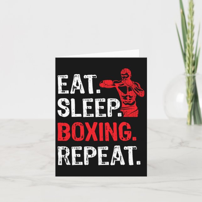 Tarjeta Comer Sleep Boxing Repetir Boxeo Fundador (Anverso)