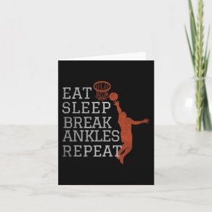 Tarjeta Comer Sleep Break Ankles Repetir Diversión de Balo