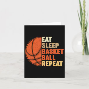 Tarjeta Comer Sleep Bysketbyll Repetir Para Diversión Vint