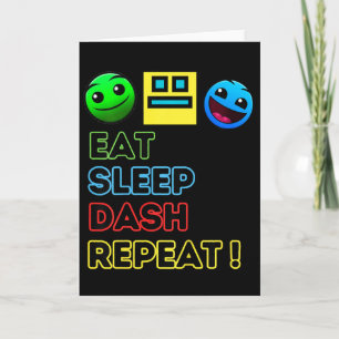 Tarjeta Comer Sleep Dash Repetir videojuego Geometría Vide