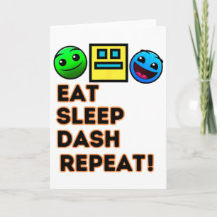 Tarjeta Comer Sleep Dash Repetir videojuego Geometría Vide