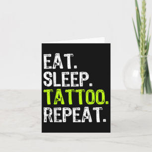 Tarjeta Comer tatuaje para dormir repetición de tatuaje ar