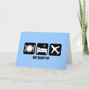 Tarjeta comer un poco de sueño