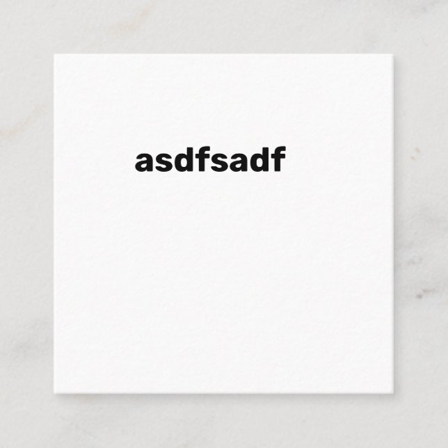 tarjeta comercial cuadrada de Sdfsdf (Anverso)