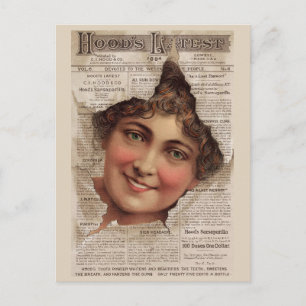 Tarjeta comercial de 1884 Hood's Tooth Powder