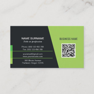 Tarjeta comercial de código QR para profesionales