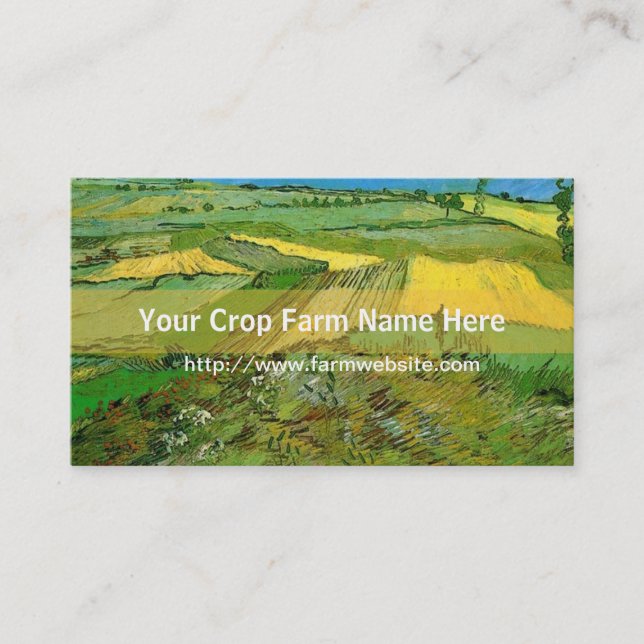 Tarjeta comercial de granja de cultivos (Anverso)