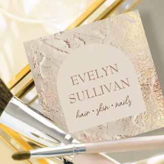 Tarjeta comercial de textura dorada