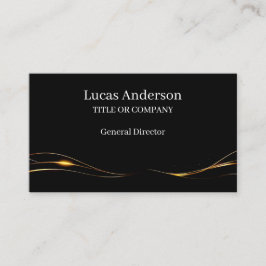 Tarjeta comercial editable en oro negro personaliz