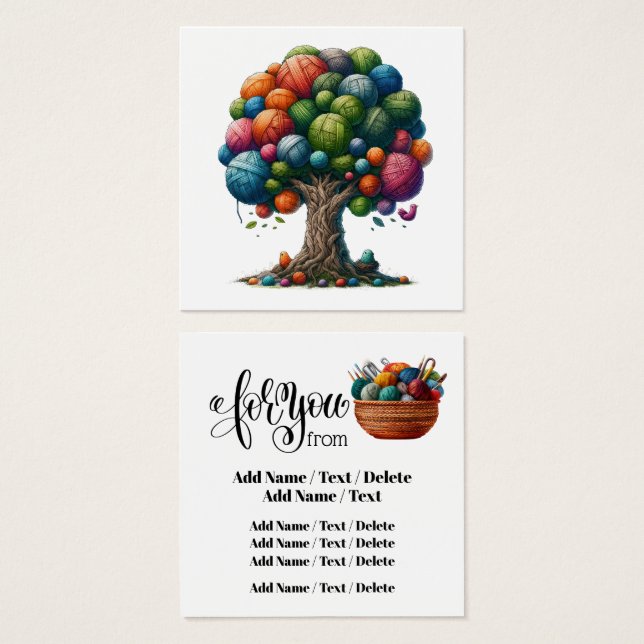 Tarjeta comercial o de gabinete de punto cuadrado (Anverso y reverso)