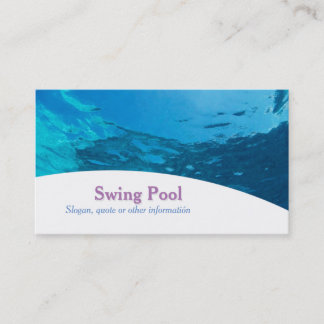 Tarjeta comercial profesional Swing Pool