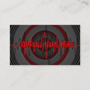 Tarjeta comercial Sound Red Dark 'Nombre de la com
