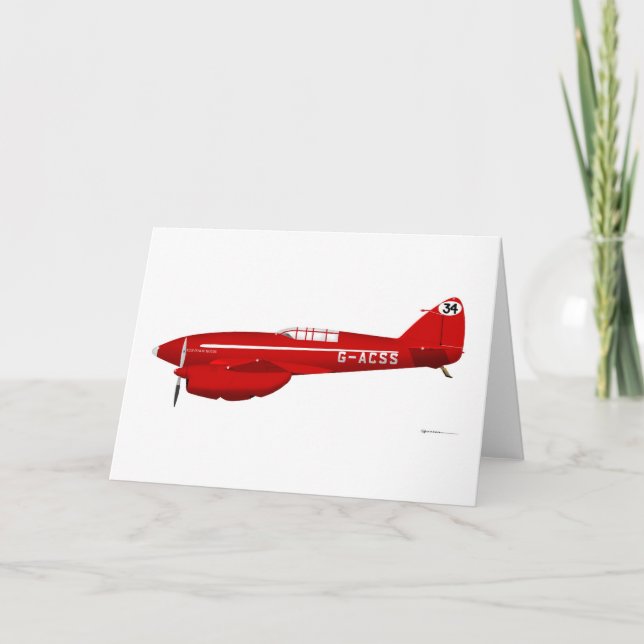 Tarjeta Cometa DeHavilland DH-88 (Anverso)