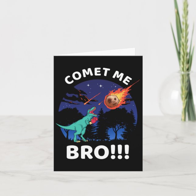Tarjeta Cometa Me Bro Gracioso Boxeo T Rex Dinosaur Pun Ex (Anverso)