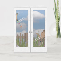 cometa voladora feliz chica de cumpleaños