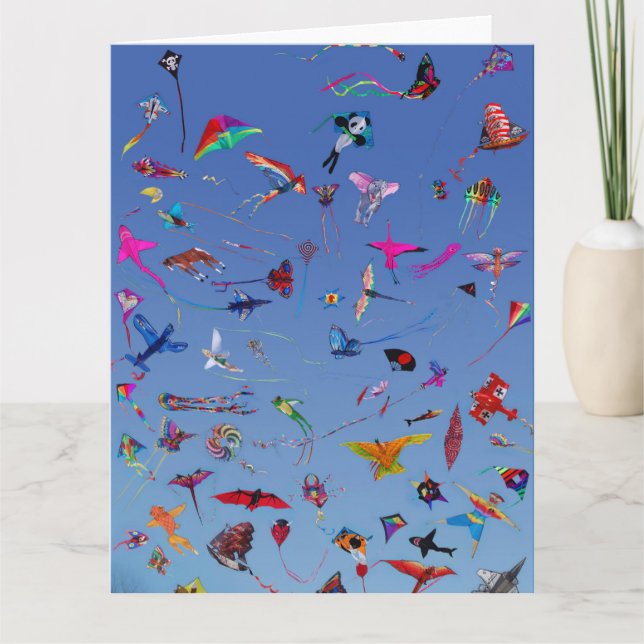 Tarjeta Cometas comen cometas en el cielo (Anverso)