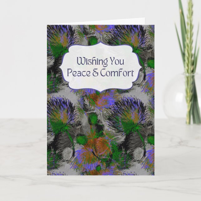 Tarjeta Comfort’s Wishes — Peace & Comfort Sympathy Card (Anverso)
