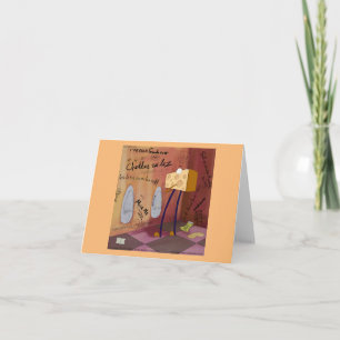 Tarjeta Cómic divertido Rick London Cheese Bathroom